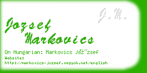 jozsef markovics business card